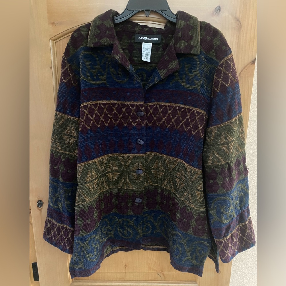 Sandro Multicolor Patterned Jacket - image 1